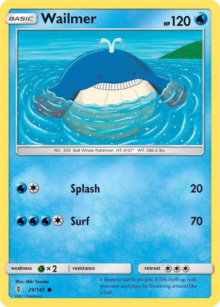 Image for Wailmer (29/145) (SM - Guardians Rising) - Pokemon