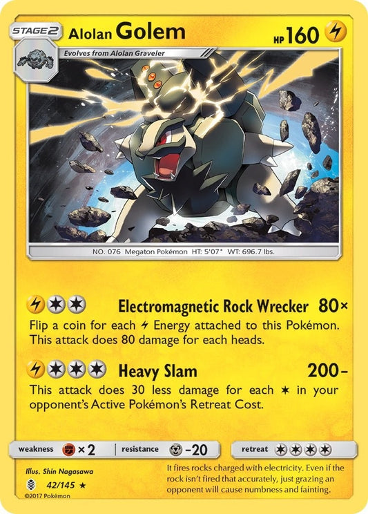 Image for Alolan Golem (42/145) (SM - Guardians Rising) - Pokemon