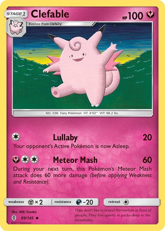 Image for Clefable (89/145) (SM - Guardians Rising) - Pokemon