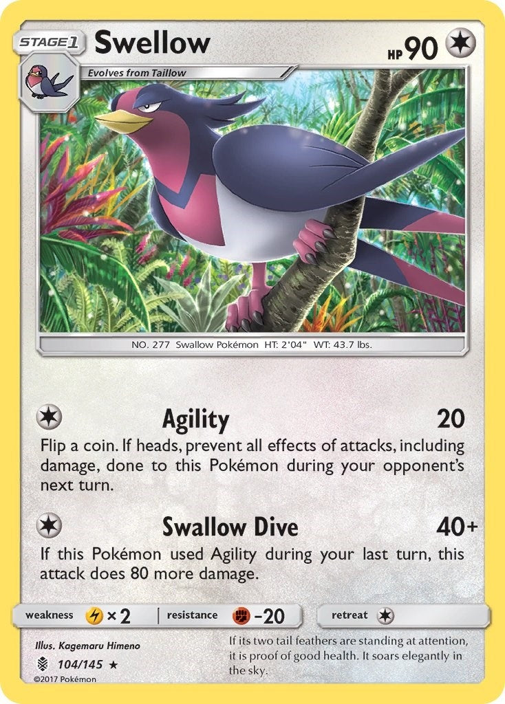 Image for Swellow (104/145) (SM - Guardians Rising) - Pokemon