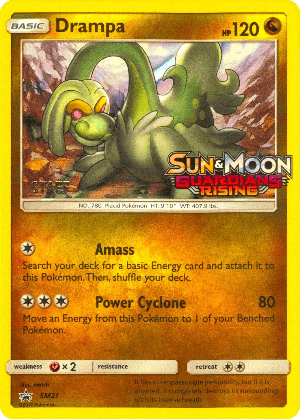 Image for Drampa - SM21 (Prerelease) [Staff] (SM21) (SM Promos) - Pokemon