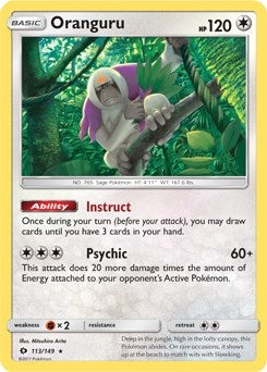 Image for Oranguru - 113/149 (SM Base Set) (113/149) (Deck Exclusives) - Pokemon