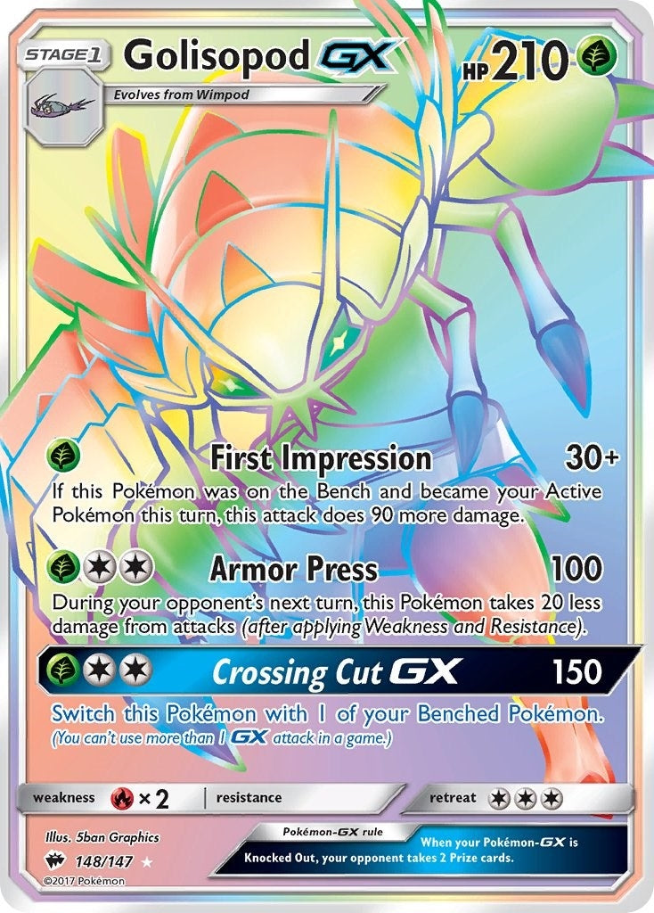 Image for Golisopod GX (Secret) (148/147) (SM - Burning Shadows) - Pokemon