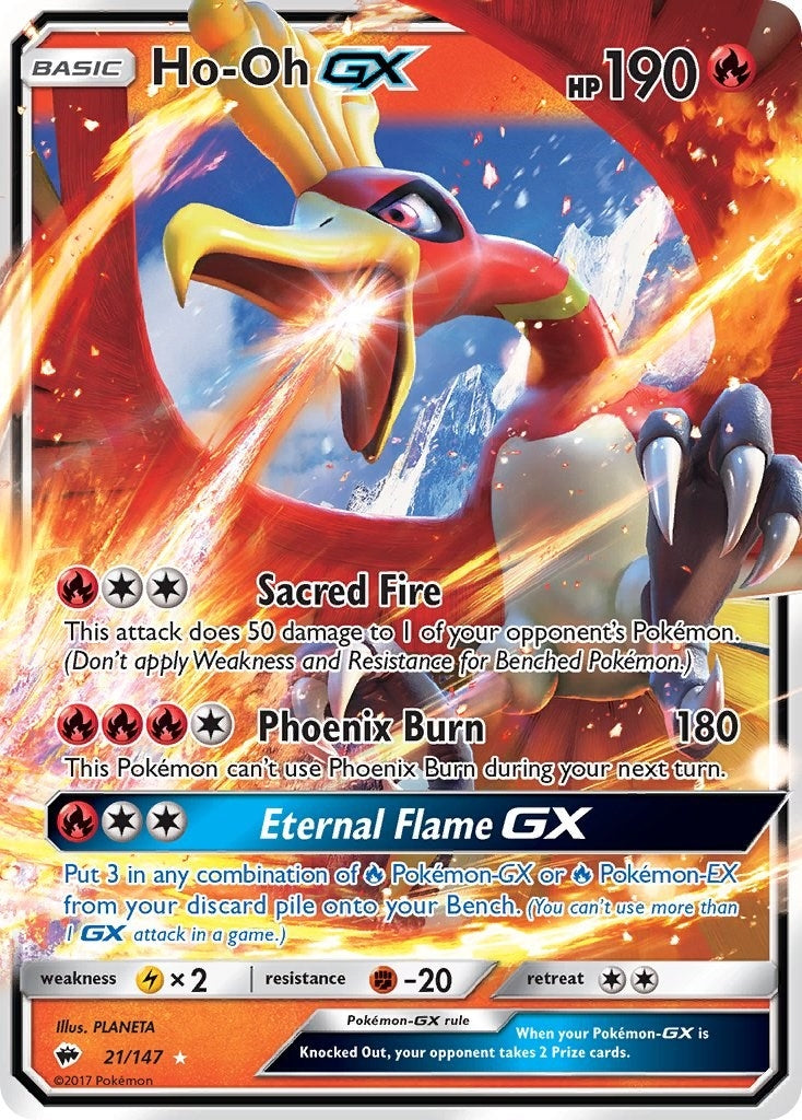 Image for Ho-Oh GX (21/147) (SM - Burning Shadows) - Pokemon