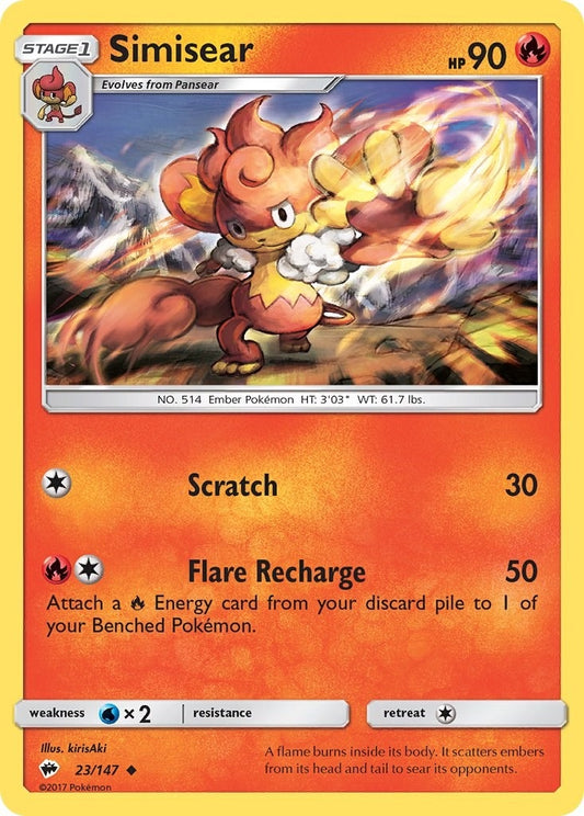 Image for Simisear (23/147) (SM - Burning Shadows) - Pokemon