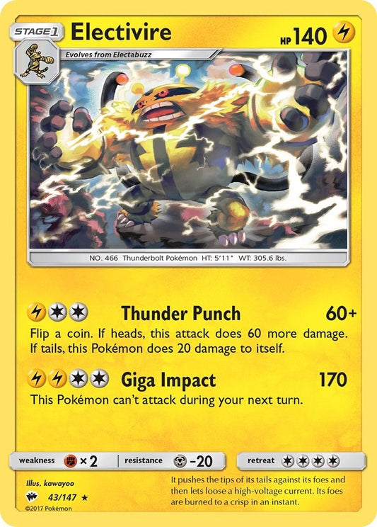 Image for Electivire (43/147) (SM - Burning Shadows) - Pokemon
