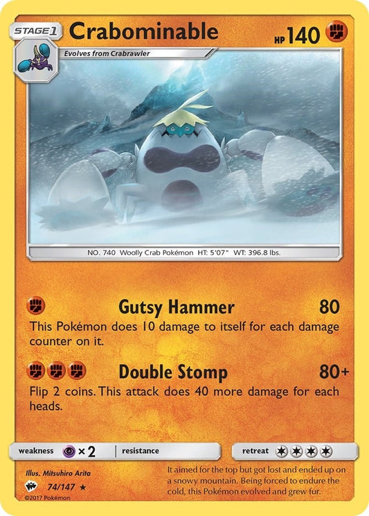 Image for Crabominable (74/147) (SM - Burning Shadows) - Pokemon