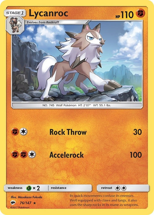 Image for Lycanroc (76) (76/147) (SM - Burning Shadows) - Pokemon