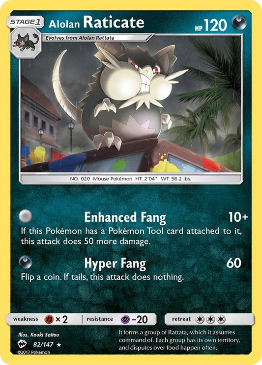 Image for Alolan Raticate (82/147) (SM - Burning Shadows) - Pokemon