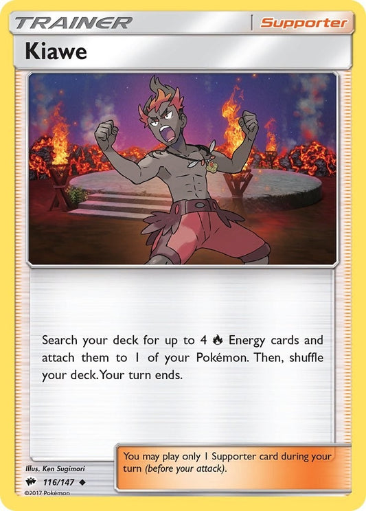 Image for Kiawe (116/147) (SM - Burning Shadows) - Pokemon