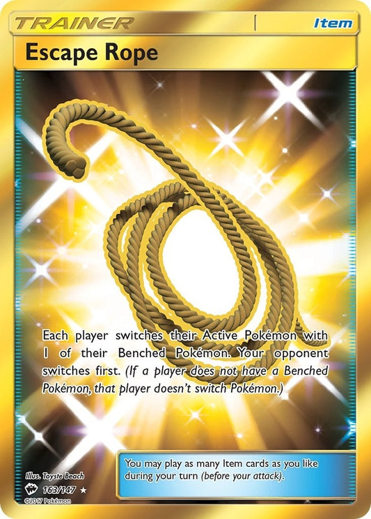 Image for Escape Rope (Secret) (163/147) (SM - Burning Shadows) - Pokemon