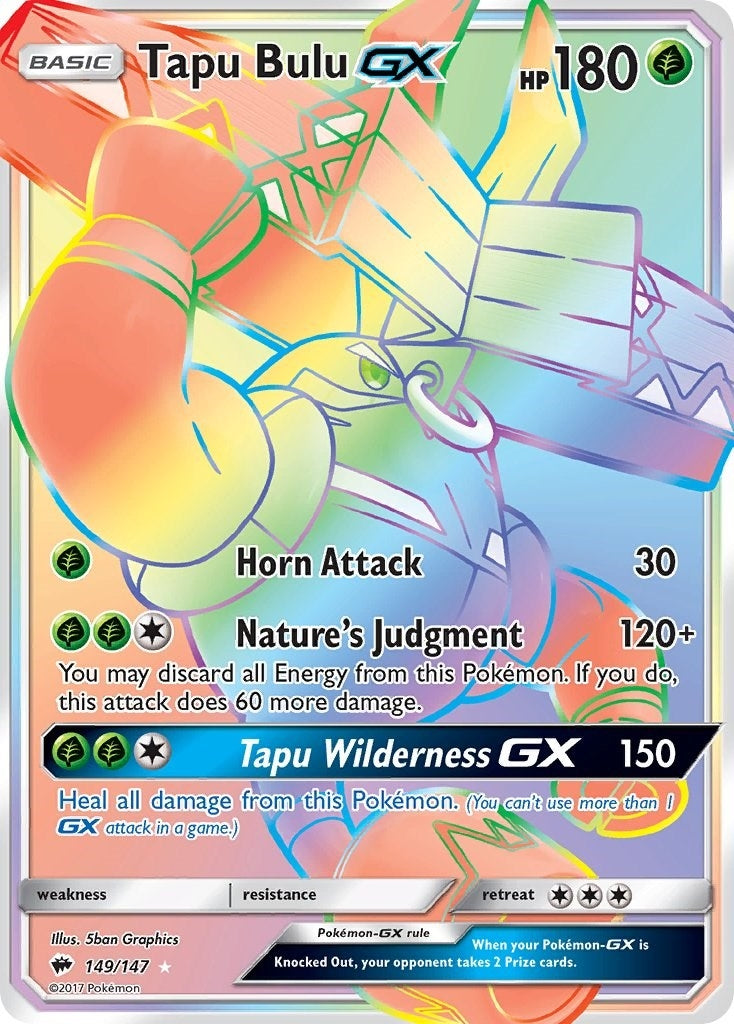 Image for Tapu Bulu GX (Secret) (149/147) (SM - Burning Shadows) - Pokemon