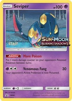 Image for Seviper - SM46 (Prerelease) [Staff] (SM46) (SM Promos) - Pokemon