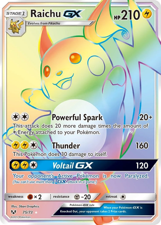 Image for Raichu GX (Secret) (75/73) (Shining Legends) - Pokemon