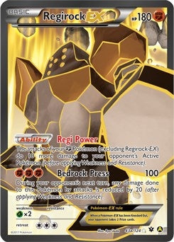 Image for Regirock EX - 43a/124 (043a/124) (Alternate Art Promos) - Pokemon