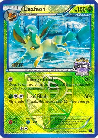 Image for Leafeon - 11/116 (State Championships) [Staff] (011/116) (League & Championship Cards) - Pokemon