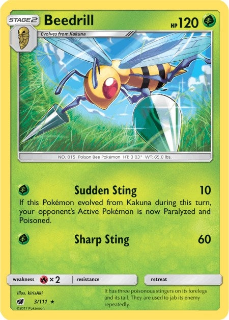 Image for Beedrill (3/111) (SM - Crimson Invasion) - Pokemon