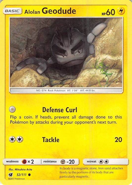 Image for Alolan Geodude (32/111) (SM - Crimson Invasion) - Pokemon