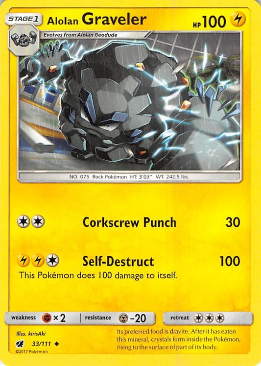 Image for Alolan Graveler (33/111) (SM - Crimson Invasion) - Pokemon