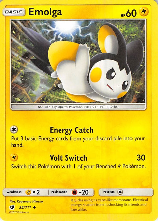 Image for Emolga (35/111) (SM - Crimson Invasion) - Pokemon