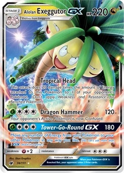 Image for Alolan Exeggutor GX (74/111) (SM - Crimson Invasion) - Pokemon