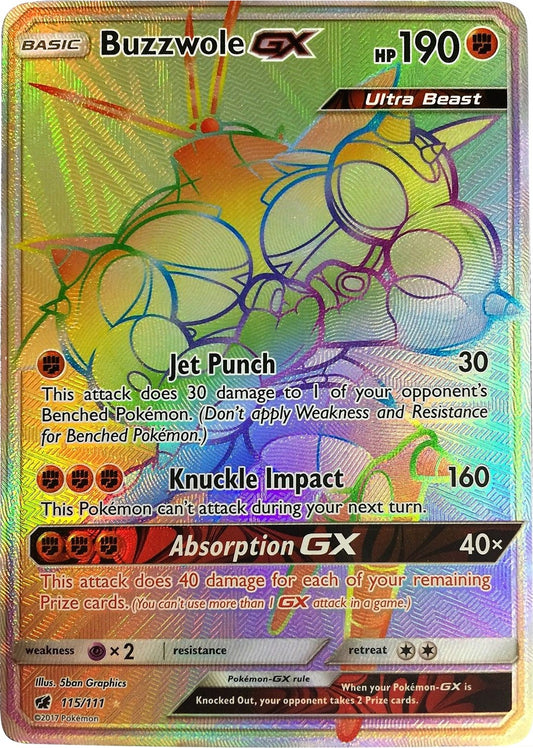 Image for Buzzwole GX (Secret) (115/111) (SM - Crimson Invasion) - Pokemon