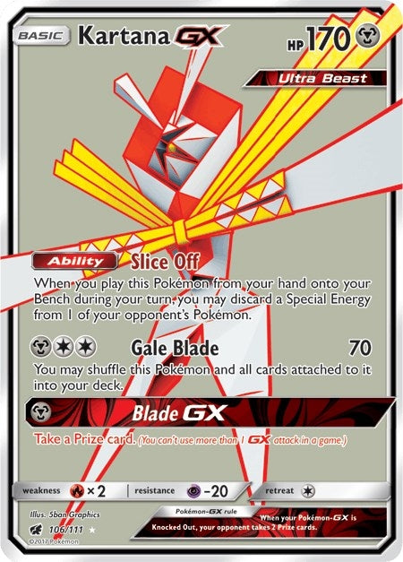 Image for Kartana GX (Full Art) (106/111) (SM - Crimson Invasion) - Pokemon