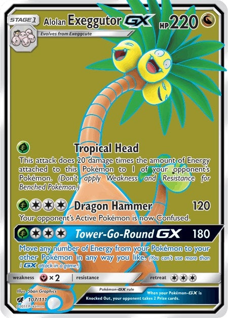 Image for Alolan Exeggutor GX (Full Art) (107/111) (SM - Crimson Invasion) - Pokemon