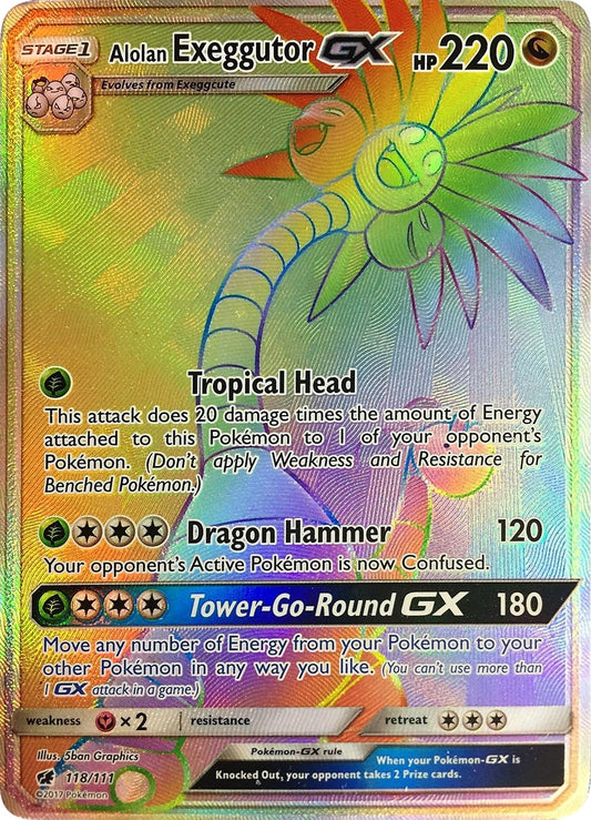 Image for Alolan Exeggutor GX (Secret) (118/111) (SM - Crimson Invasion) - Pokemon