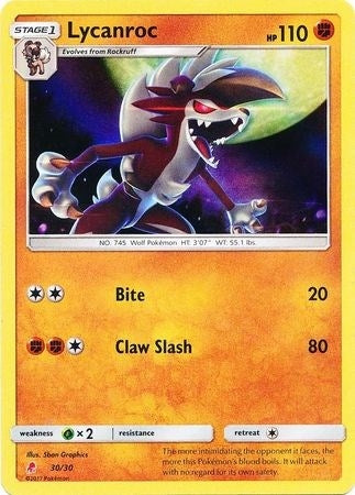 Image for Lycanroc (#30 Holofoil) (30/30) (SM Trainer Kit: Lycanroc & Alolan Raichu) - Pokemon
