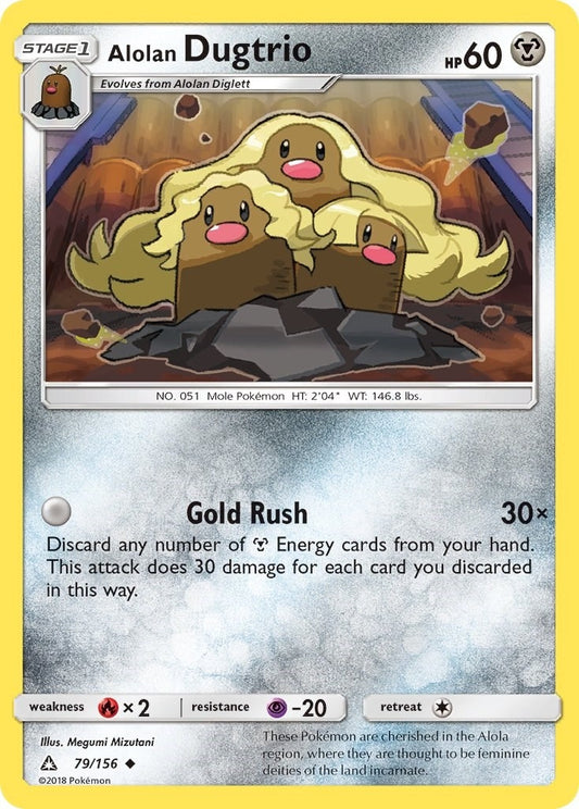 Image for Alolan Dugtrio (79/156) (SM - Ultra Prism) - Pokemon