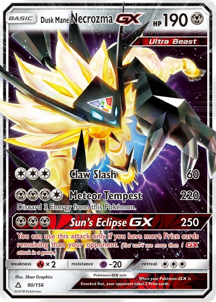 Image for Dusk Mane Necrozma GX (90/156) (SM - Ultra Prism) - Pokemon