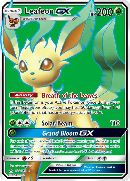 Image for Leafeon GX (Full Art) (139/156) (SM - Ultra Prism) - Pokemon