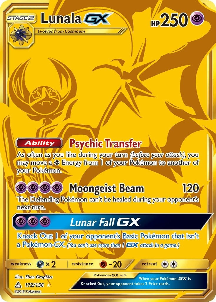 Image for Lunala GX (Secret Rare) (172/156) (SM - Ultra Prism) - Pokemon