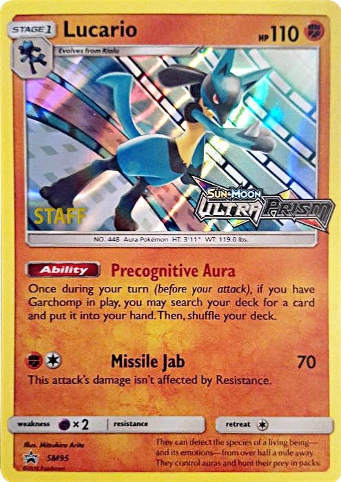 Image for Lucario - SM95 (Prerelease) [Staff] (SM95) (SM Promos) - Pokemon