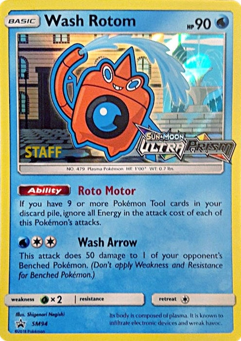 Image for Wash Rotom - SM94 (Prerelease) [Staff] (SM94) (SM Promos) - Pokemon
