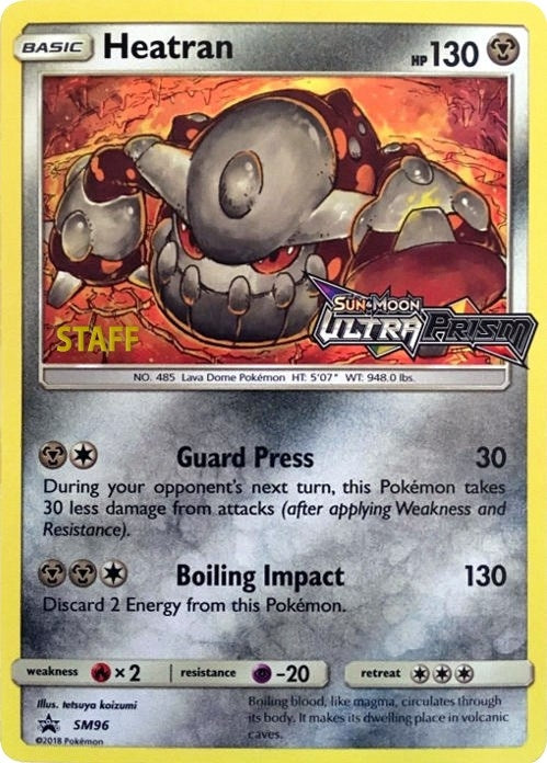 Image for Heatran - SM96 (Prerelease) [Staff] (SM96) (SM Promos) - Pokemon