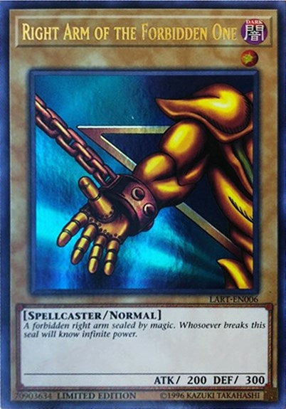 Image for Right Arm of the Forbidden One (LART-EN006) (The Lost Art Promotion) (LART) - YuGiOh