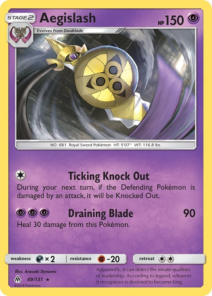 Image for Aegislash (49/131) (SM - Forbidden Light) - Pokemon