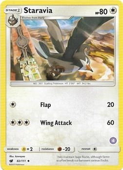 Image for Staravia (4) (82/111) (SM Trainer Kit: Alolan Sandslash & Alolan Ninetales) - Pokemon