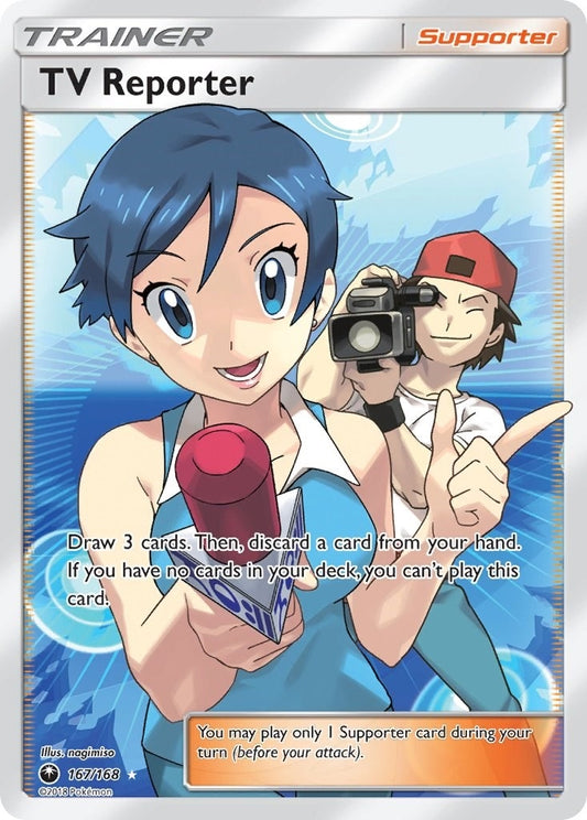 Image for TV Reporter (Full Art) (167/168) (SM - Celestial Storm) - Pokemon