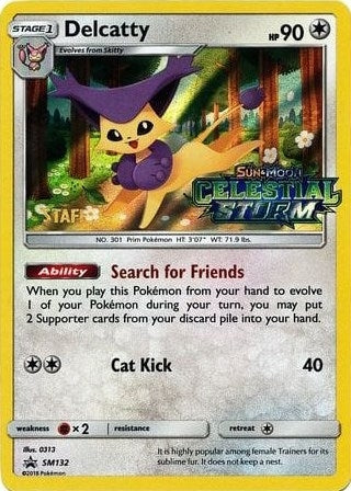 Image for Delcatty - SM132 (Prerelease) [Staff] (SM132) (SM Promos) - Pokemon