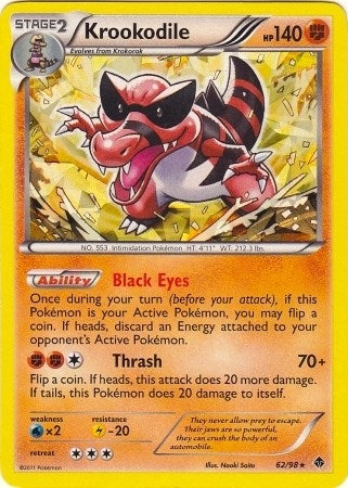 Image for Krookodile - 62/98 (BW Emerging Powers) (062/098) (Deck Exclusives) - Pokemon