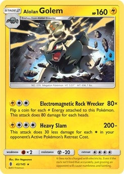 Image for Alolan Golem - 42/145 (Cosmos Holo) (042/145) (Blister Exclusives) - Pokemon