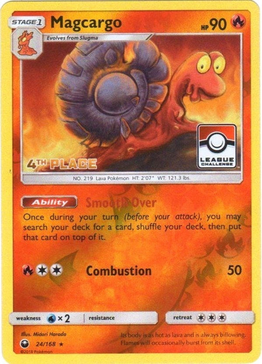 Image for Magcargo - 24/168 (League Challenge) [4th Place] (024/168) (League & Championship Cards) - Pokemon