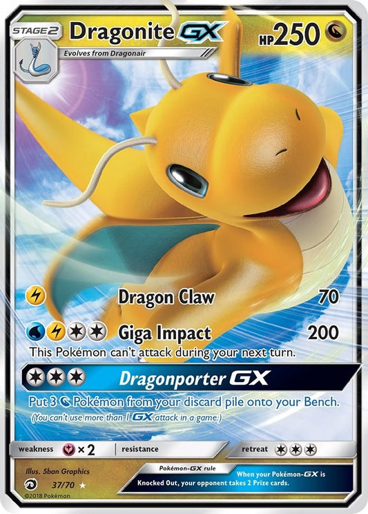 Image for Dragonite GX (37/70) (Dragon Majesty) - Pokemon