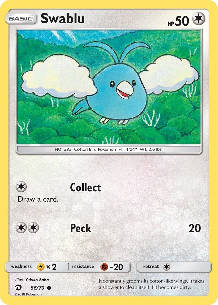Image for Swablu (56) (56/70) (Dragon Majesty) - Pokemon