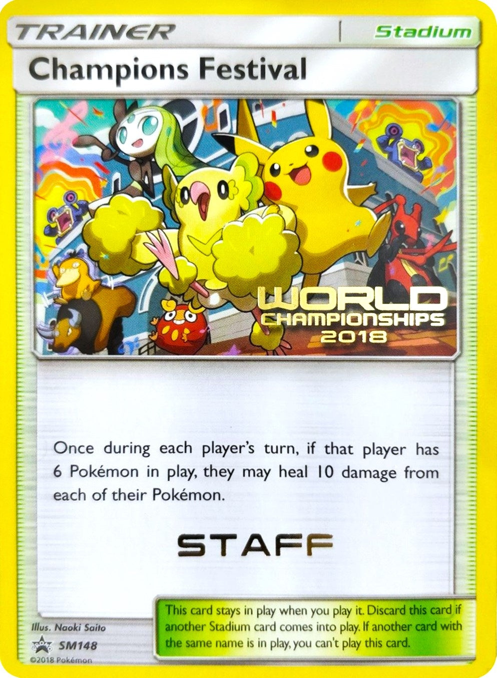 Image for Champions Festival - SM148 (World Championships 2018) [Staff] (SM148) (SM Promos) - Pokemon