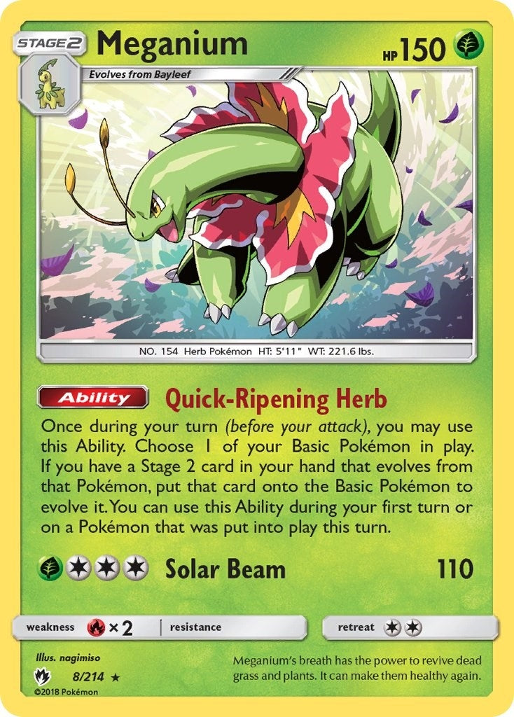 Image for Meganium (8/214) (SM - Lost Thunder) - Pokemon