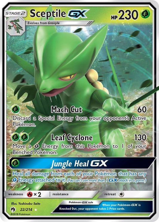 Image for Sceptile GX (22/214) (SM - Lost Thunder) - Pokemon